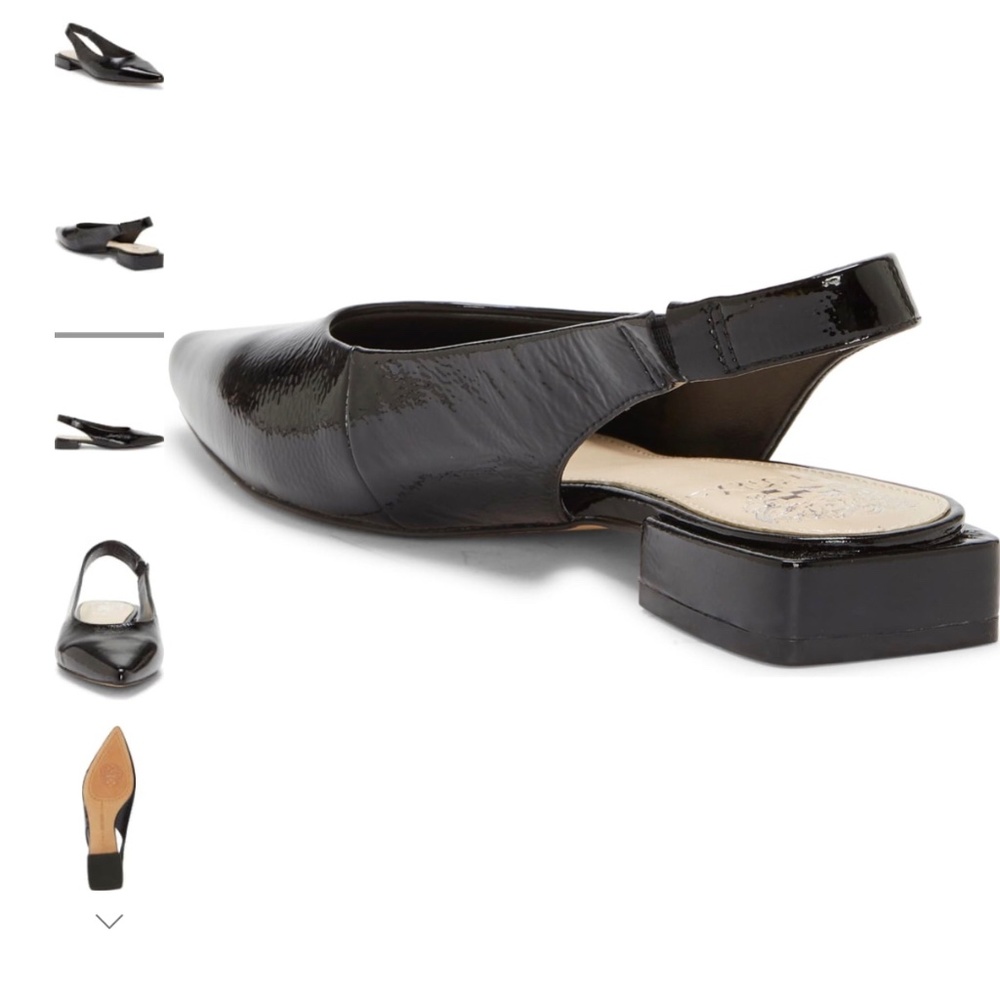 Vince Camuto Flat Black Slingbacks 8.5